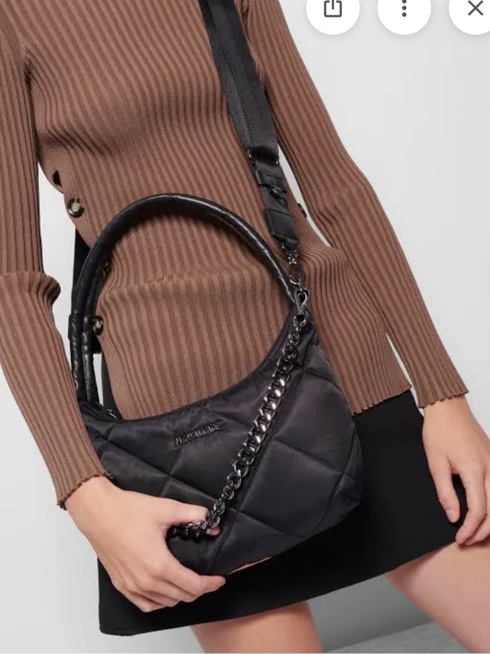 MZ Wallace Quilted Small Bowery Shoulder Bag - Black